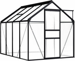 vidaXL - Tuinkas - 4,75 - m² - aluminium - antracietkleurig