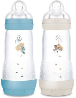 Set van 2 Babyflessen - MAM - Easy Start - Antikoliek - 320 ml - Flow 3 speen - Oceaan + Zand