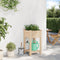 vidaXL - Tuinplantbak - met - Plank - 45x45x76 - cm - in - Massief - Vurenhout