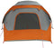 vidaXL - Tent - 4-persoons - waterdicht - grijs - en - oranje