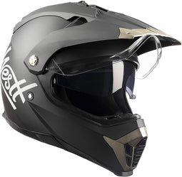 Cross Motorhelm Off-road Zwart Dubbel Vizier