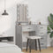vidaXL - Kaptafel - met - LED-verlichting - Betonnen - Grijs - 50x41x140 - cm