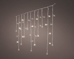 Lumineo - LED icicle lights l580cm-240l w.wit