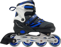 Street Rider Inline Skates - Semi-softboot - 4 wielen met remblokje - Blauw/zwart Maat 29-32