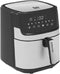 Airfryer XXL inclusief 1x cake bakvorm & 6 muffin bakvormpjes siliconen - 5,5 liter - Olie vrij - 8 functies - TM Electron - Digitaal - Anti aanbak laag - Met timer - Temperatuur regelaar 80 tot 100C - Uitneembare mand