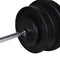 vidaXL - Halter-/squatrek - met - halterset - 60,5 - kg
