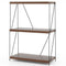 Costway Multifunctionele Plank met 3 Niveaus Vrijstaande Boekenkast met Metalen Frame