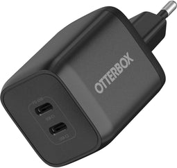 Otterbox USB-C Dual Port 65 W Wandlader - Snelladen met PD en PPS - Zwart