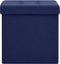 vidaXL - Opbergkrukken - inklapbaar - 2 - st - kunstlinnen - blauw