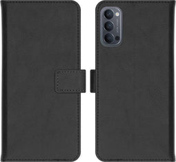iMoshion Hoesje Geschikt voor Oppo Reno4 5G Hoesje Met Pasjeshouder - iMoshion Luxe Bookcase - Zwart