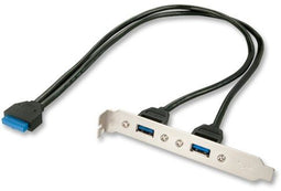 Lindy 33096 - Kabel - 2x USB female/female - Grijs Zwart