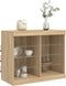 vidaXL - Dressoir - met - LED-verlichting - 81x37x67 - cm - sonoma - eikenkleurig