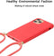 Lunso - Backcover hoes met koord - Geschikt voor iPhone 11 Pro Max - Rood
