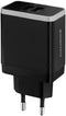 Mobiparts - Wall Charger - Dual USB 2.4A - Zwart