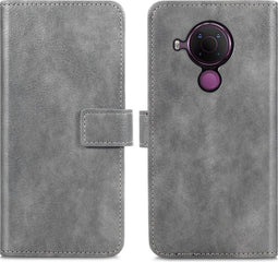iMoshion Hoesje Geschikt voor Nokia 5.4 Hoesje Met Pasjeshouder - iMoshion Luxe Bookcase - Grijs