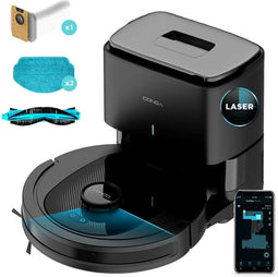 Cecotec Conga 7490 Ultimate Home X-Treme robotstofzuiger, 2600 Pa, 120 minuten autonomie, lasernavigatie en zelfledigingsbasis,