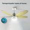 Cecotec Plafondventilator met Energysilence Aero 4260 Sunlight. 40 W, DC-motor, diameter 42 inch met 5 omkeerbare bladen, LED-li