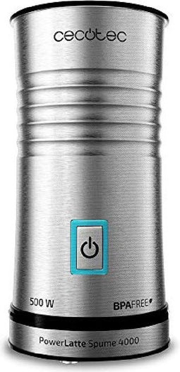 Cecotec Power Latte Spume 4000 - Melkopschuimer - Antislip - 500W - 115 ml - 3 functies - Automatische Stop - zwart en zilver