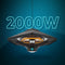 Cecotec ReadyWarm 2000 Power Plafondverwarming, elektrische plafondverwarming, 2000 W, 3 standen, halogeentechnologie, IP34-besc