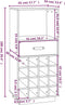 vidaXL - Wijnkast - 45x34x100 - cm - massief - grenenhout - honingbruin
