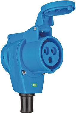 CEE-haakse koppeling 230V/16A IP44 - 1x 230V/16A, 1x 230V CEE 16A 3-polig