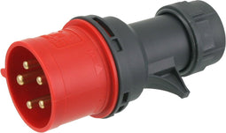 CEE stekker 400V 5 polig 32A met label rood S52S30