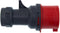 CEE stekker 400V 5 polig 32A met label rood S52S30