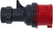 CEE stekker 400V 5 polig 32A met label rood S52S30