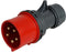 CEE stekker 400V 5 polig 32A met label rood S52S30