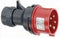 CEE stekker 400V 5 polig 32A met label rood S52S30