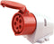 CEE wandcontactdoos 400V 5 polig 16A met label rood D51S31