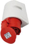 CEE wandcontactdoos 400V 5 polig 16A met label rood D51S31