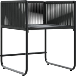 vidaXL - Tuinstoelen - met - Kussens - 4 - st - Zwart - Poly - Rattan