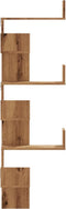 vidaXL - Hoekwandschap - 45x45x147 - cm - bewerkt - hout - artisanaal - eikenkleurig