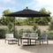 vidaXL - Zweefparasol - met - LED-verlichting - 350 - cm - zwart