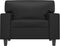 Fauteuil 60 cm kunstleer zwart