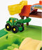 Klein Toys John Deere - Zand- en waterspeeltafel - 2in1 boerderij met afneembare bassins - Groen Geel - 64x46x60 cm
