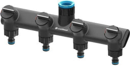 Cellfast Waterverdeler Ideal Line Plus 4-weg 3/4"-1" Zwart