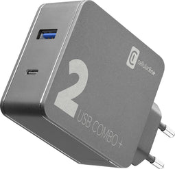 Cellularline ACHITKITC2CQCPD48K USB-oplader 2 x USB 2.0 bus A, USB-C bus Thuis