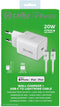 Celly 20W USB-C Adapter - USB stekker met USB-C naar Lightning kabel - Snellader geschikt voor o.a. iPhone en Samsung - Wit