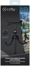 Celly - ProClick Camerastatief Flexibel Mini met Smartphonehouder - Zwart - Kunststof