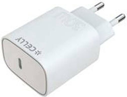 Celly ProPower 30W USB-C Adapter - USB stekker - Snellader geschikt voor o.a. iPhone en Samsung - Wit