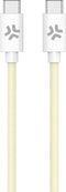 Celly USB-C > USB-C Katoen Gevlochten Kabel 1,5 meter Geel
