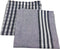 Cenocco CC-9069: Grijze 10-delige vintage gestreepte katoenen keukenhanddoekenset - 50x70cm