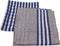 Cenocco CC-9069: Grijze 10-delige vintage gestreepte katoenen keukenhanddoekenset - 50x70cm