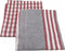Cenocco CC-9069: Grijze 10-delige vintage gestreepte katoenen keukenhanddoekenset - 50x70cm