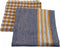 Cenocco CC-9069: Grijze 10-delige vintage gestreepte katoenen keukenhanddoekenset - 50x70cm