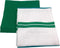 Cenocco CC-9069: Grijze 10-delige vintage gestreepte katoenen keukenhanddoekenset - 50x70cm