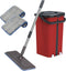 Cenocco Platte Dweil met Emmer - 5.5 liter - Compact - Rood