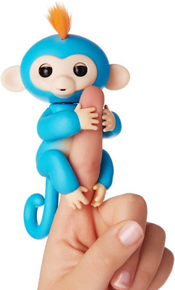 Cenocco Vingerspeelgoed Happy Monkey Blauw